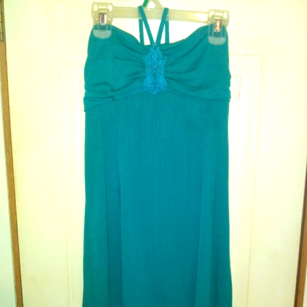 Turquoise/Blue halter dress